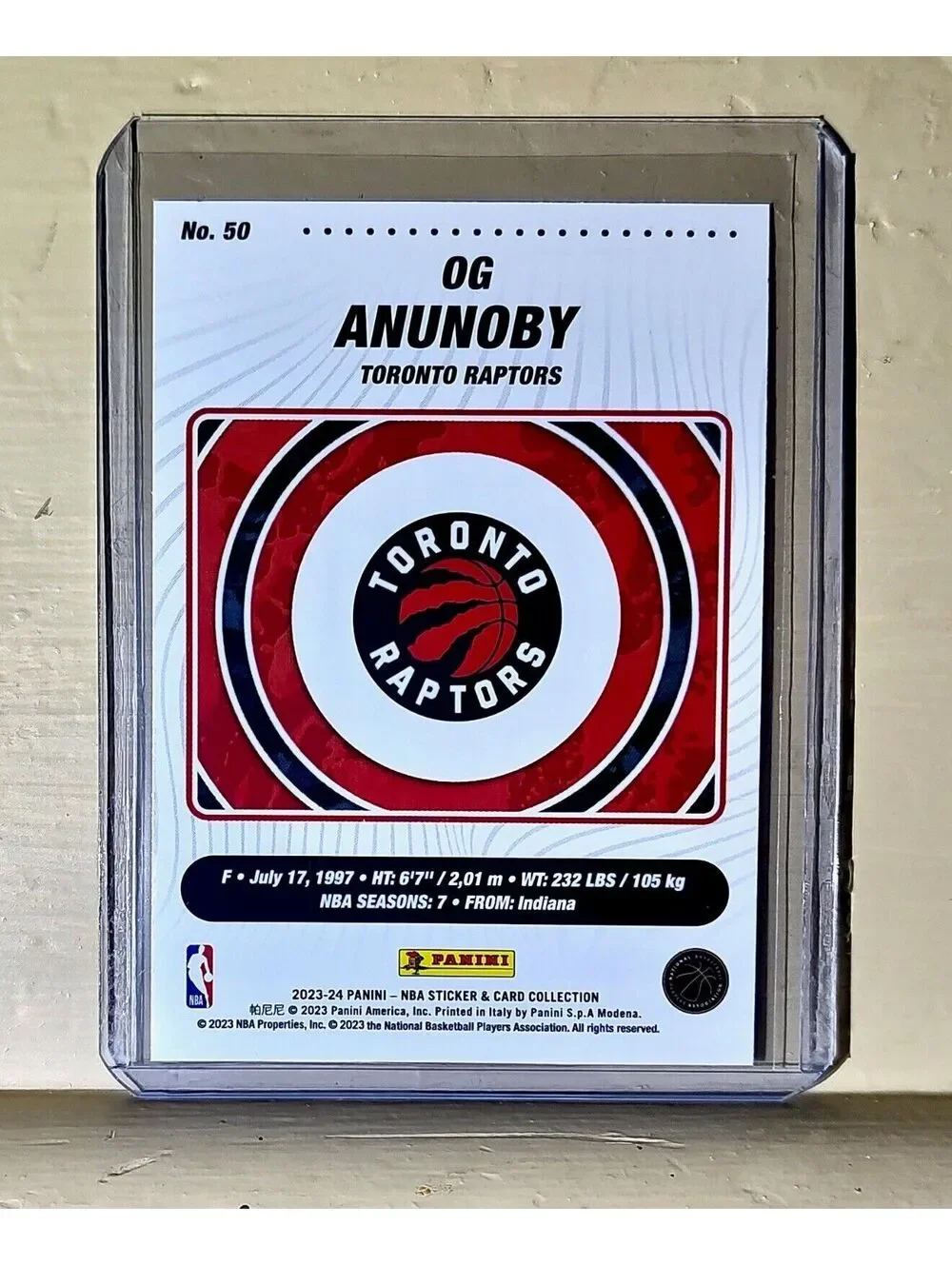 OG Anunoby 2023-24 Panini NBA Basketball #50 Card Toronto Raptors